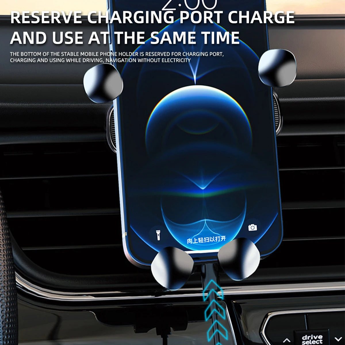 Magnetic Car Phone Holder for 4.7-7 Inch Support Mobile Phone Car Air Vent Mount Universal Shockproof GPS Clip Smartphone Stand