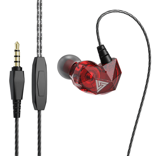 Original QKZ AK6 Copper Driver Hifi Wired Earphone Race Sport Headphone Bass Stereo Headset Music Earbuds 3.5MM in Ear with Mic