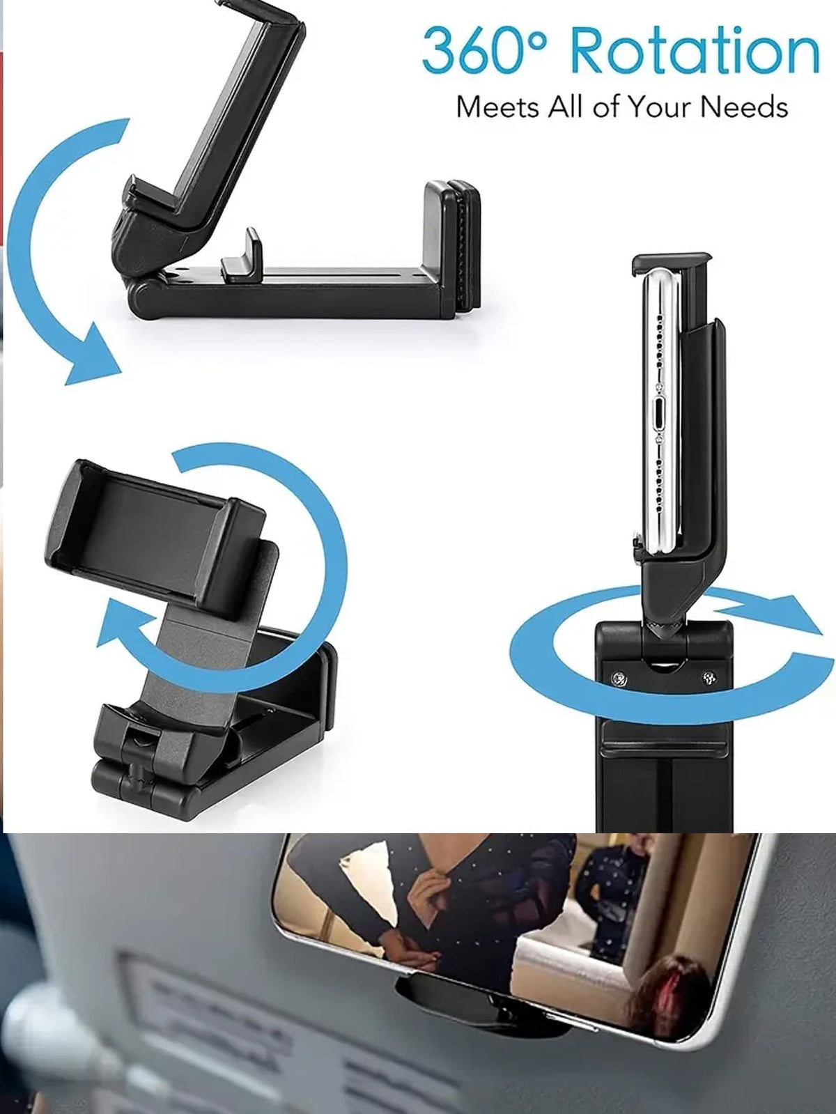 2Pcs Phone Holder Stand, Foldable Portable Travel Stand, Adjustable & Rotatable Car Phone Holder Mobile Phone Holder Phone Holder Car Phone Holder for Car Cellphone Holder Car Accessories Car Interior Accessories Car Accessories Car Accessories Interior Travel Essentials Travel Accessories Travel Must Haves Beach Vacation Summer Holiday School Accessories Back to School Supplies Stuff